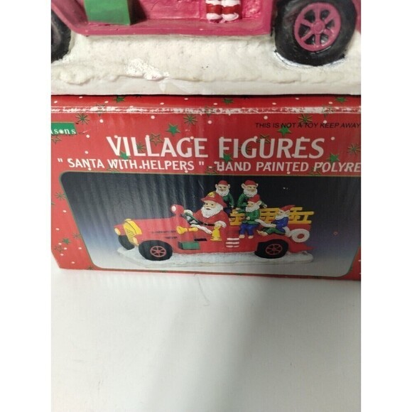 Christmas SANTA Firetruck First Aid with Elves Ceramic Parade with‎ original box - Picture 7 of 7